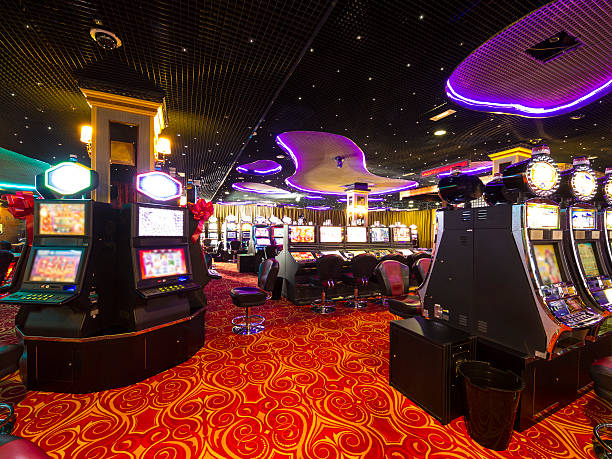 A Slot machines room in an empty CaA Slot machines room in an empty Casino.sino.